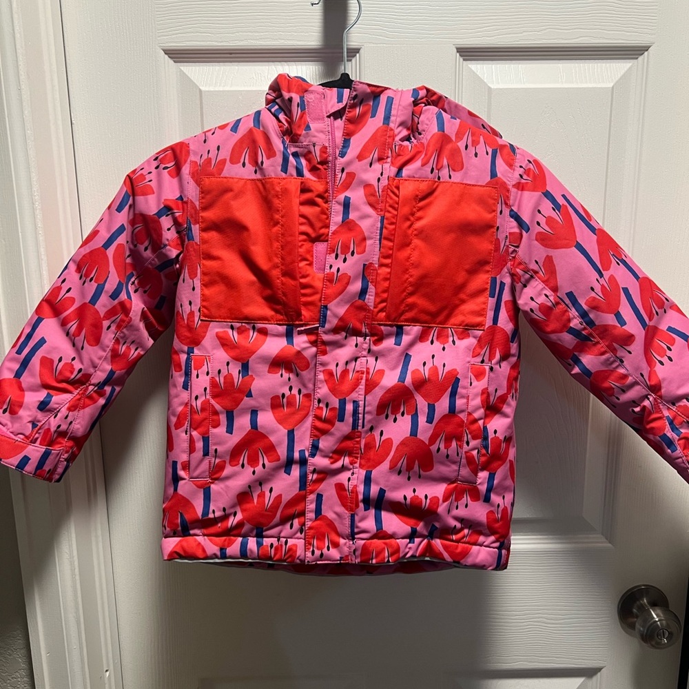 Hanna Andersson | Recycled Snow Jacket Powder Skirt Sunset Tulip Pink Sz 100/4